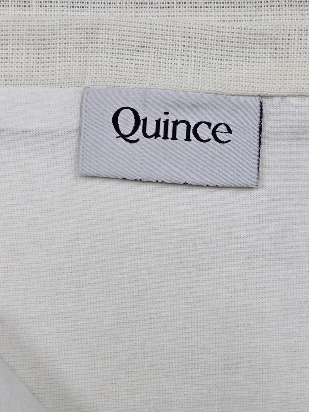 NWT QUINCE Set Of 2 48x84 Coastal Stripe Linen Cotton Curtains Ivory/Brown 9228